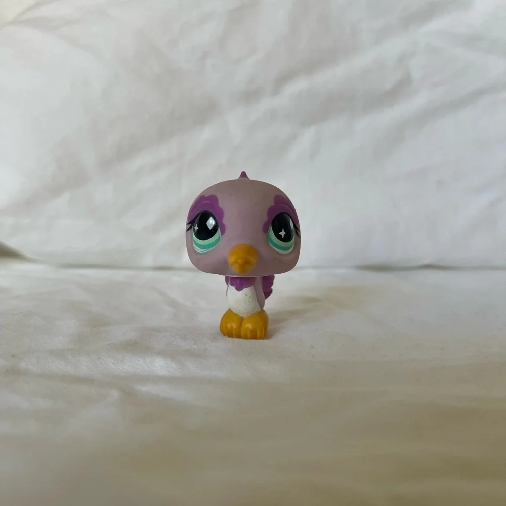 Littlest Pet Shop Authentic # 505 Pink Purple White Hummingbird Teal Eyes